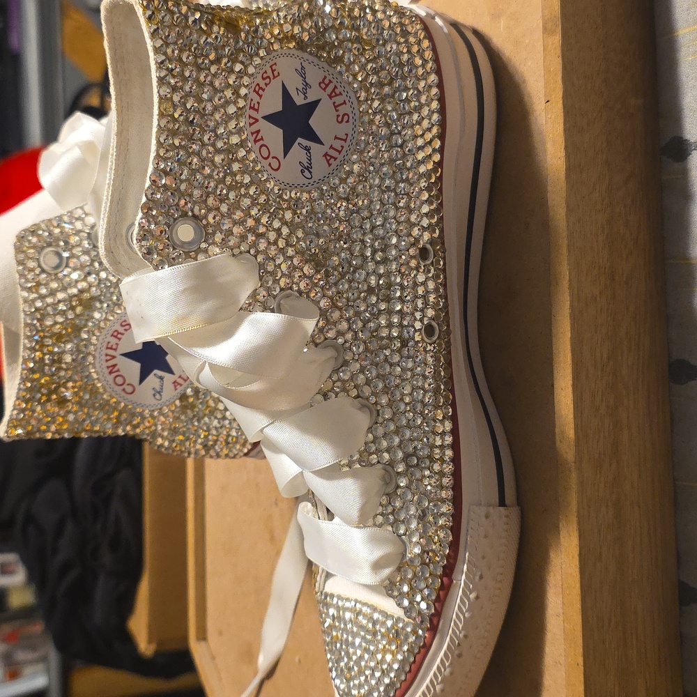 Converse Chuck Taylor Custom Sparkling High-Tops - Silvery - Picture 4 of 16
